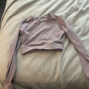 AYBL Long Sleeve Crop Top - Soft Taupe